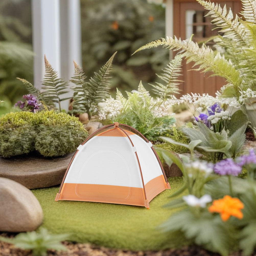 Kids Outdoor House Accessories - Miniature Dollhouse Camping Tent Realistic Outdoor
