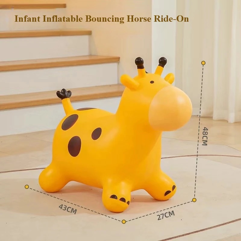 Kids Outdoor Jumping Toys - Thickened PVC Inflatable Bouncy Ride‑On Horse