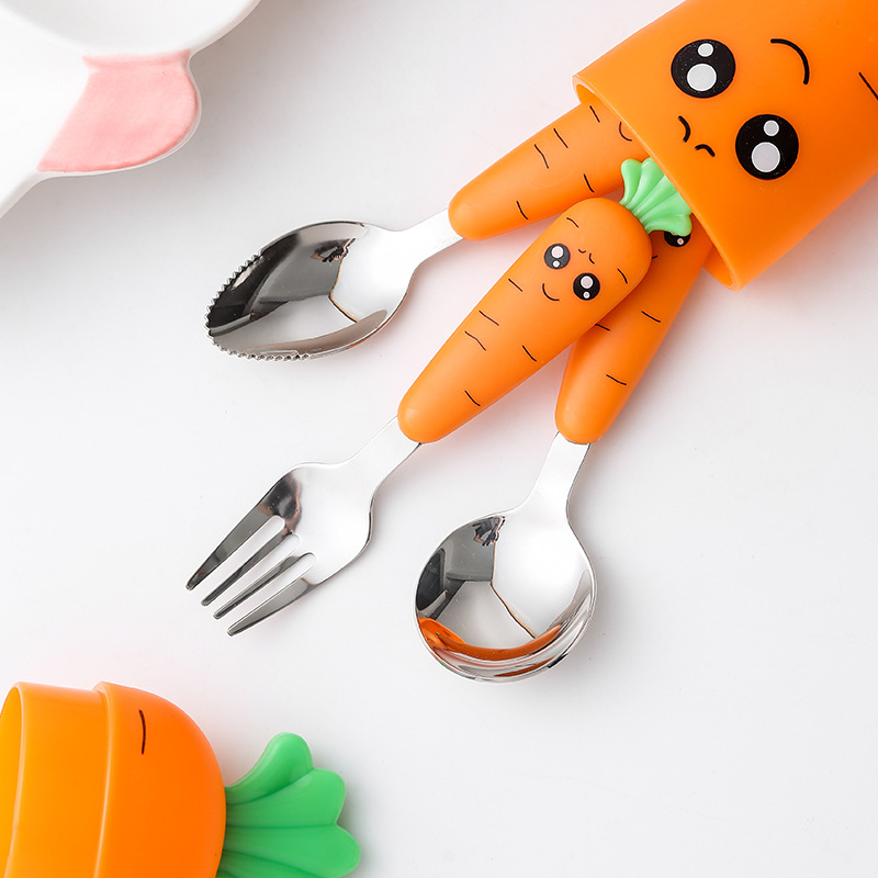 Kids Outdoor Kitchen Set - 1PC Carrots Set Children Kids Dinnerware