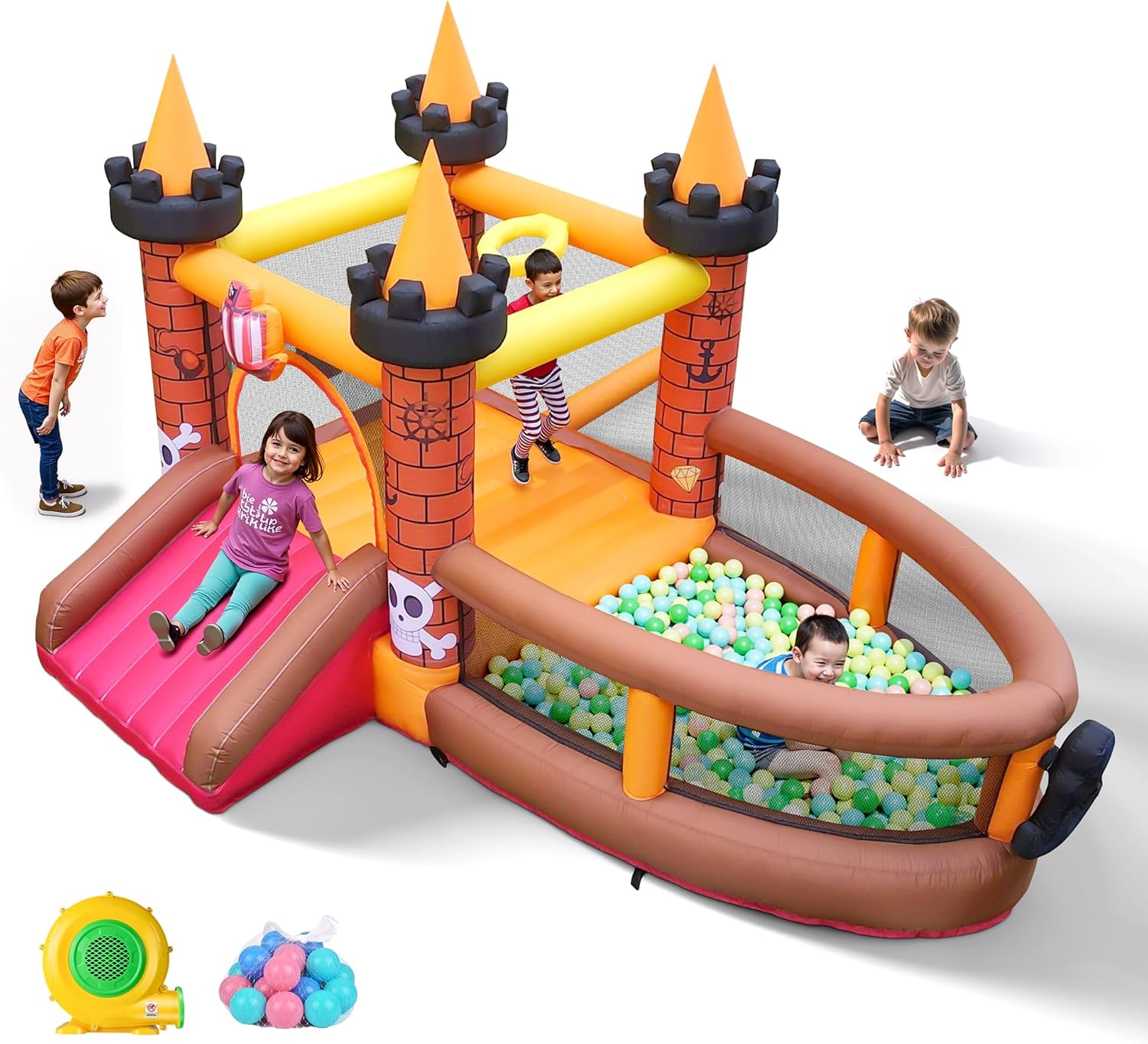 Inflatable Bounce House for Ki - Kids Outdoor House 评论和价格