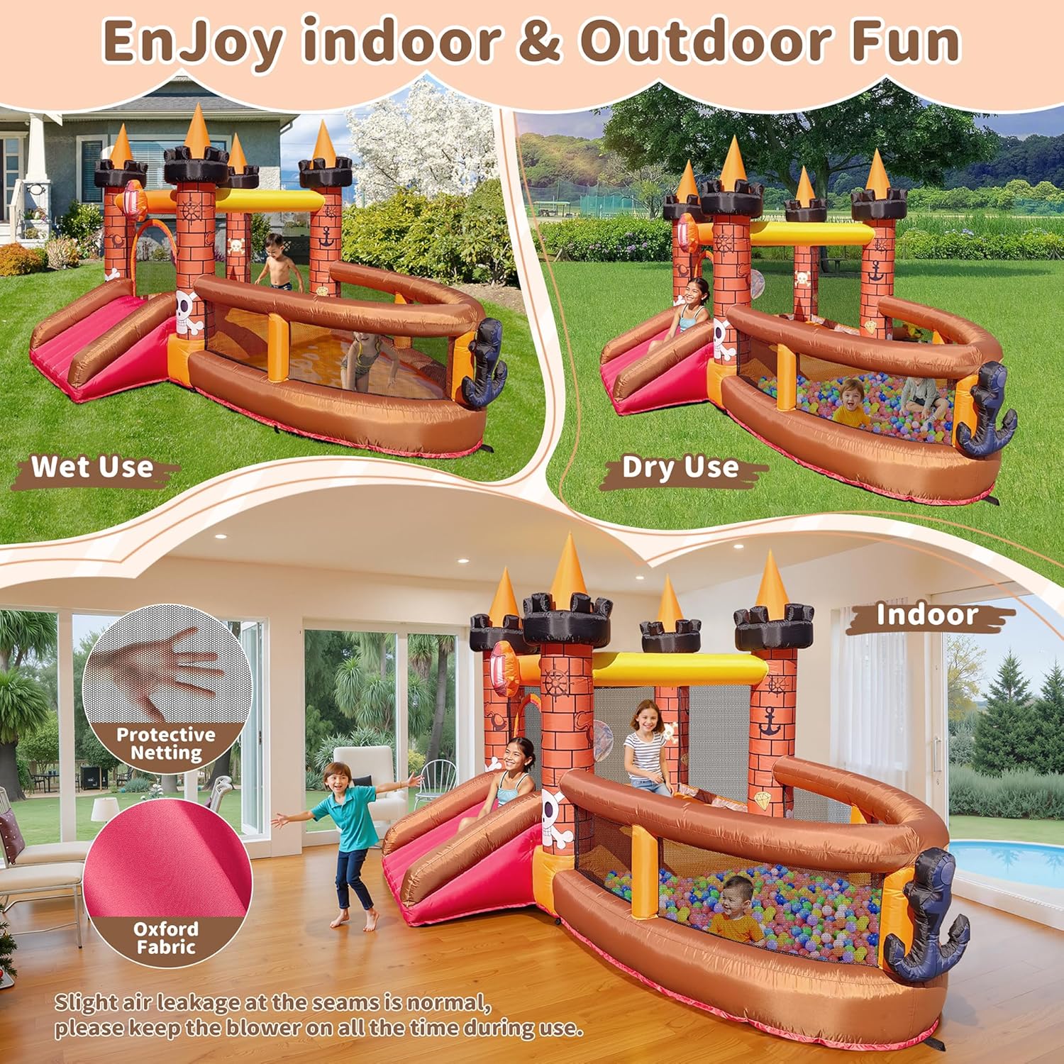 Inflatable Bounce House for Ki - Kids Outdoor House 评论和价格