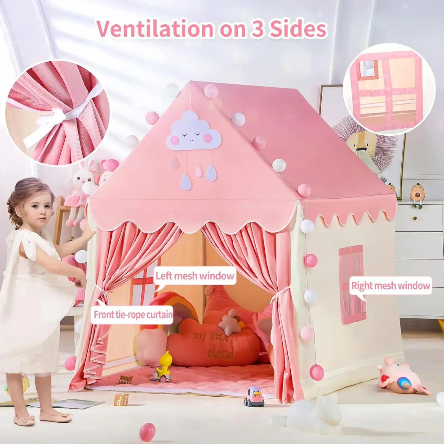 Children Play Tent Princess Ca - Kids Outdoor House Accessories 评论和价格