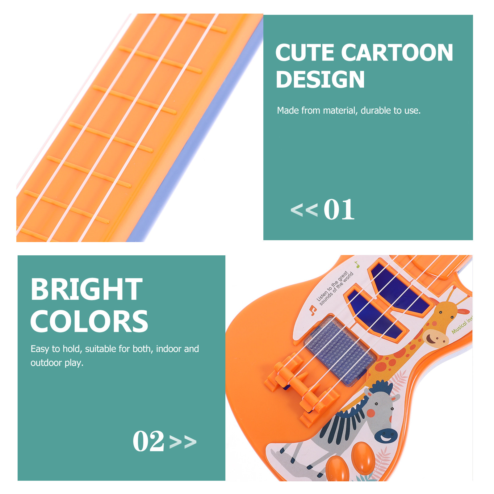 1Pcs Kids Toy Guitar Kid Music - Kids Outdoor Instruments 评论和价格