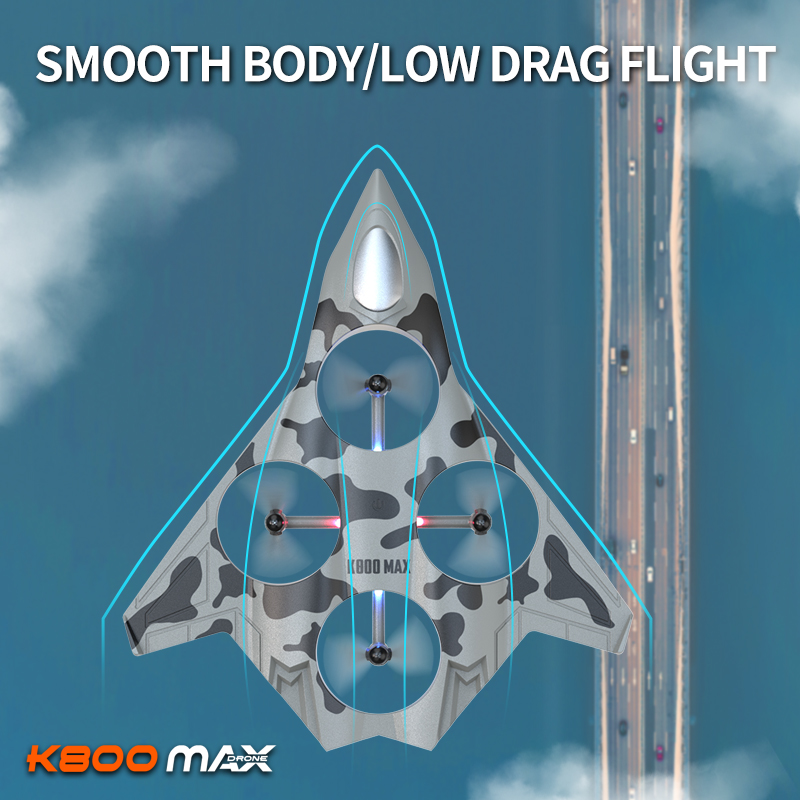 K800 MAX RC Plane Fighter Flip - Kids Outdoor Toy Storage 评论和价格
