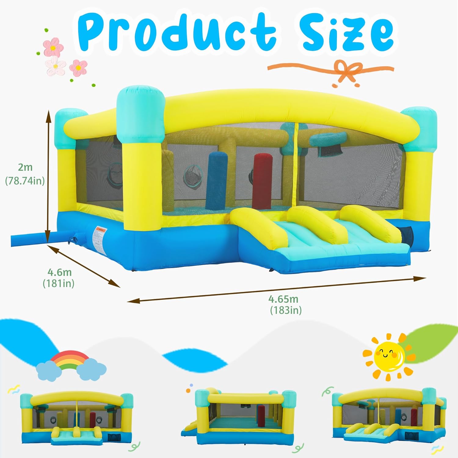 Big Bounce House,15 x 14.8 FT  - Kids Outdoor House 评论和价格