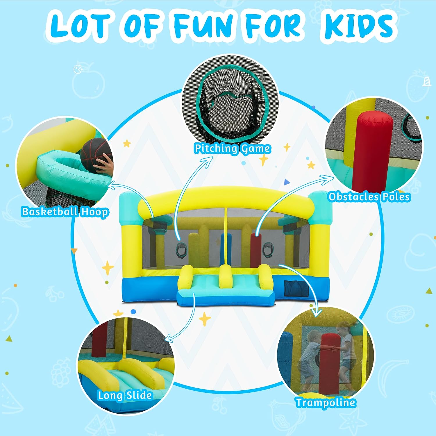 Big Bounce House,15 x 14.8 FT  - Kids Outdoor House 评论和价格