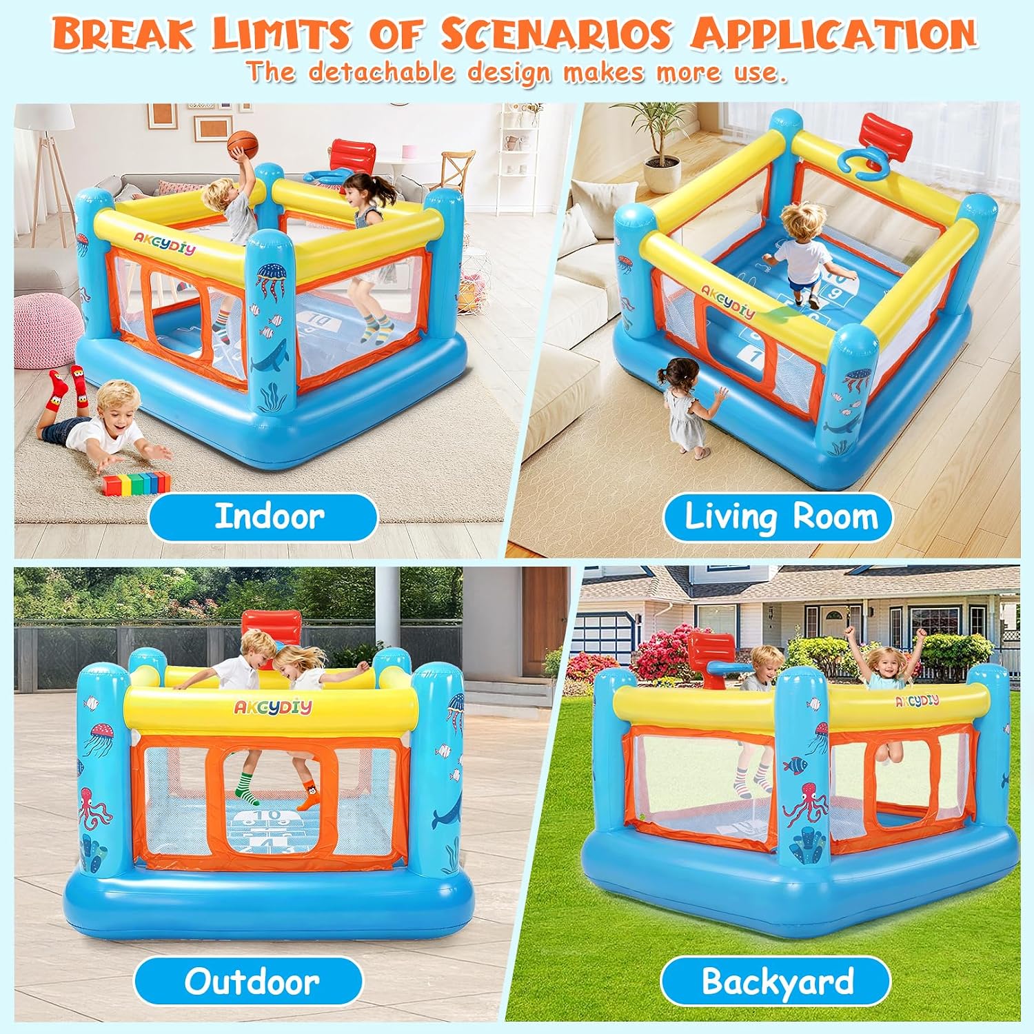 Bounce House, PVC Inflatable B - Kids Outdoor House 评论和价格