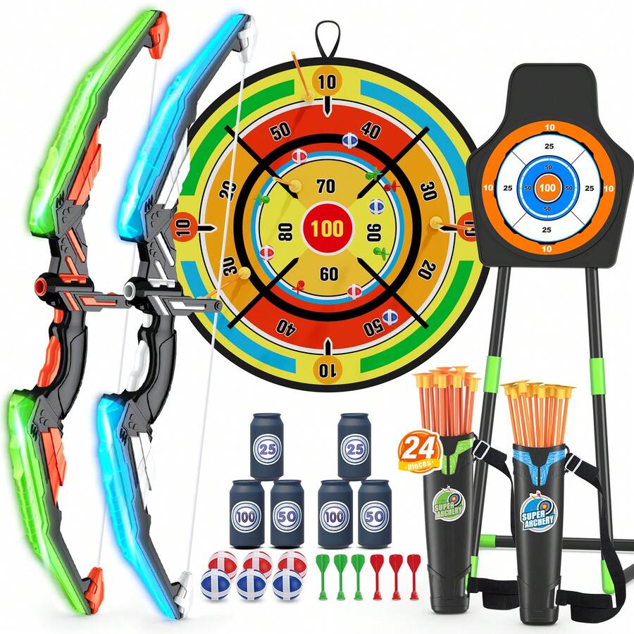 2 Pack Kids Bow And Arrow With - Kids Outdoor Archery Set 评论和价格