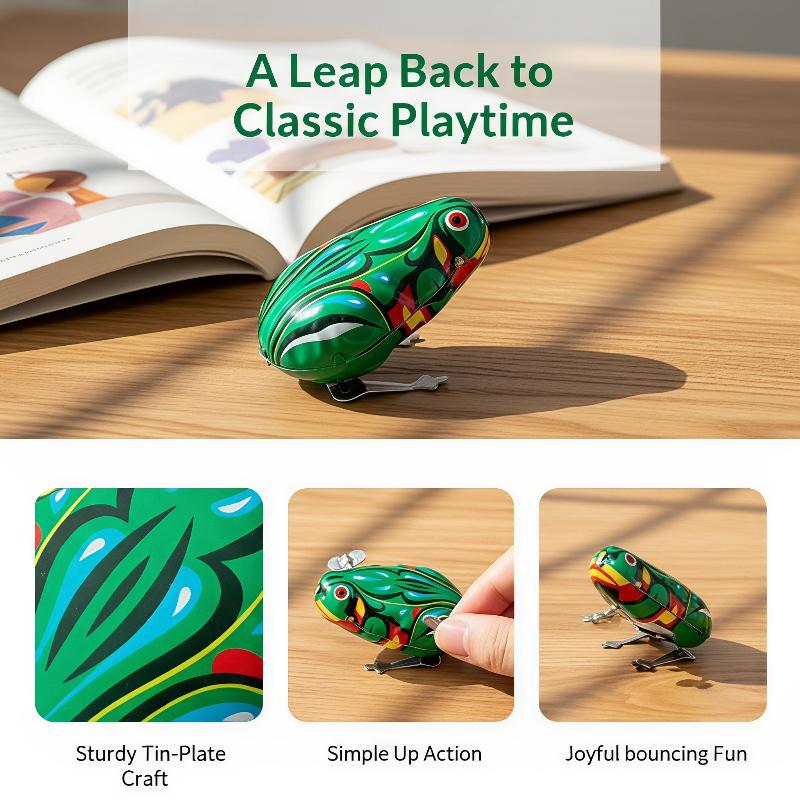 Vintage Tin Jumping Frog Toy 1 - Kids Outdoor Jumping Toys 评论和价格
