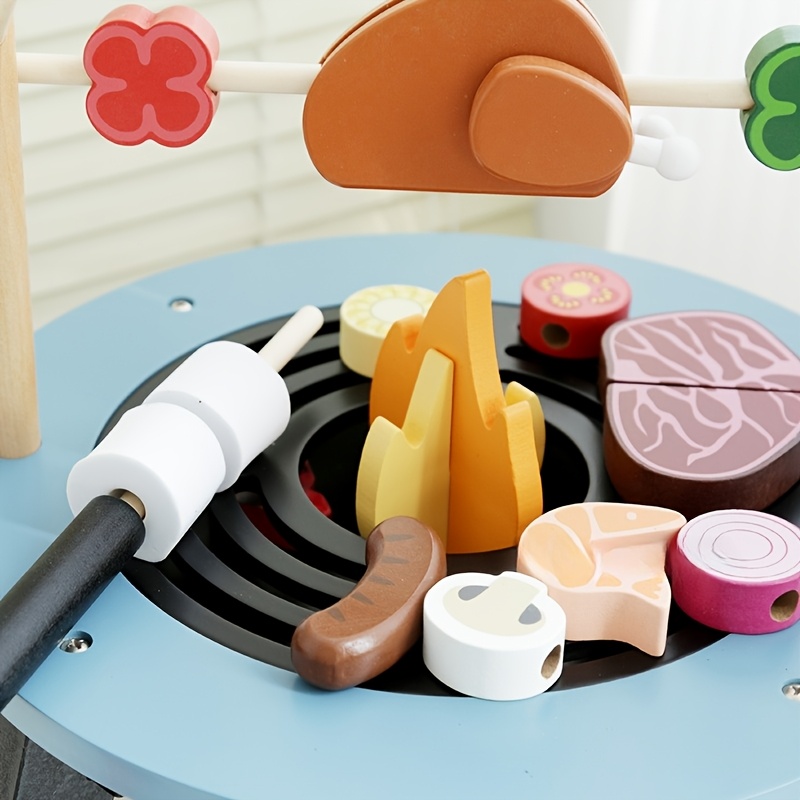Wooden Barbecue Playset For Ki - Kids Outdoor Grill 评论和价格