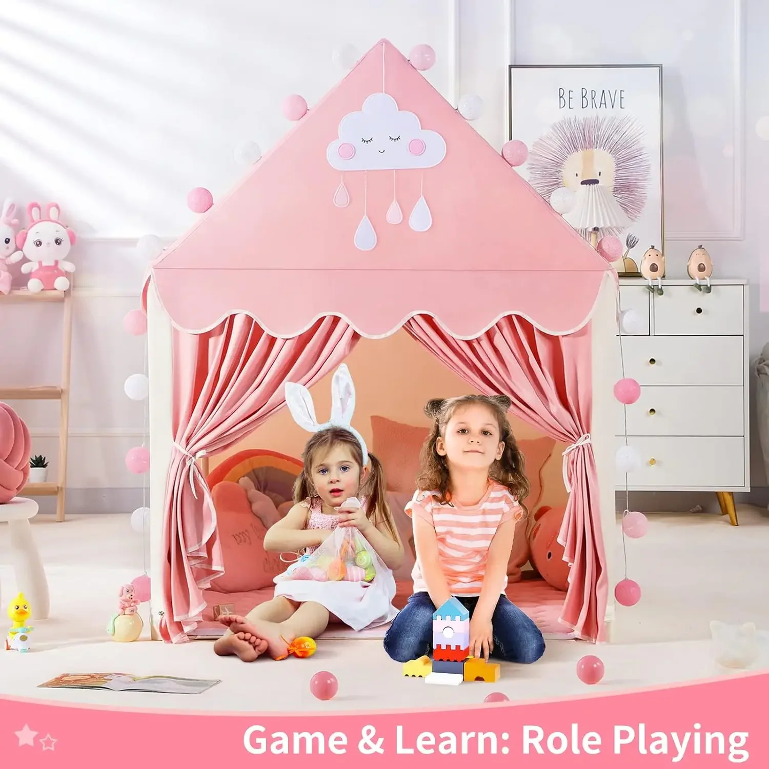 Children Play Tent Princess Ca - Kids Outdoor House Accessories 评论和价格