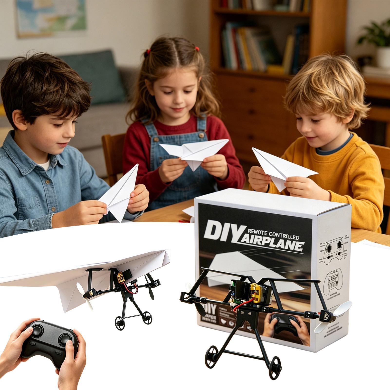 DIY RC Paper Airplane Kit Plan - Kids Outdoor Entertainment 评论和价格