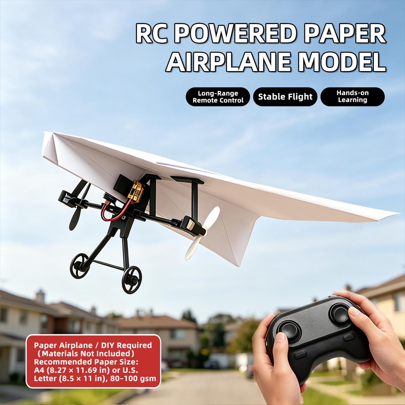 DIY RC Paper Airplane Kit Plan - Kids Outdoor Entertainment 评论和价格