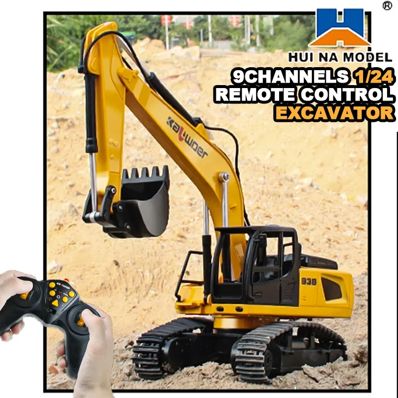 Huina Rc Excavator 1/24 9Ch Re - Kids Outdoor Digger 评论和价格