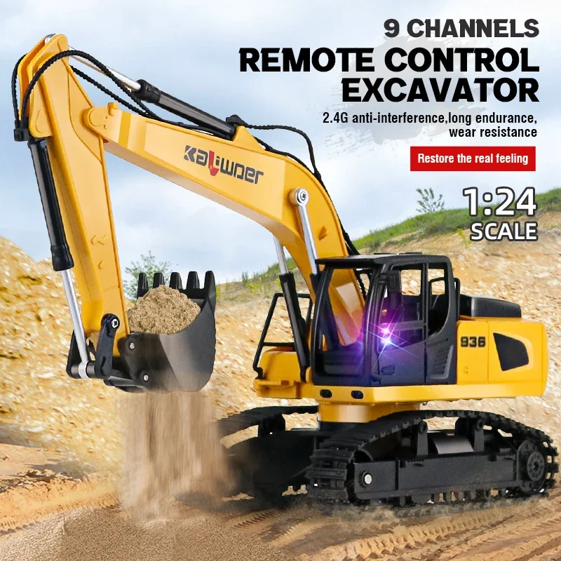 Huina Rc Excavator 1/24 9Ch Re - Kids Outdoor Digger 评论和价格