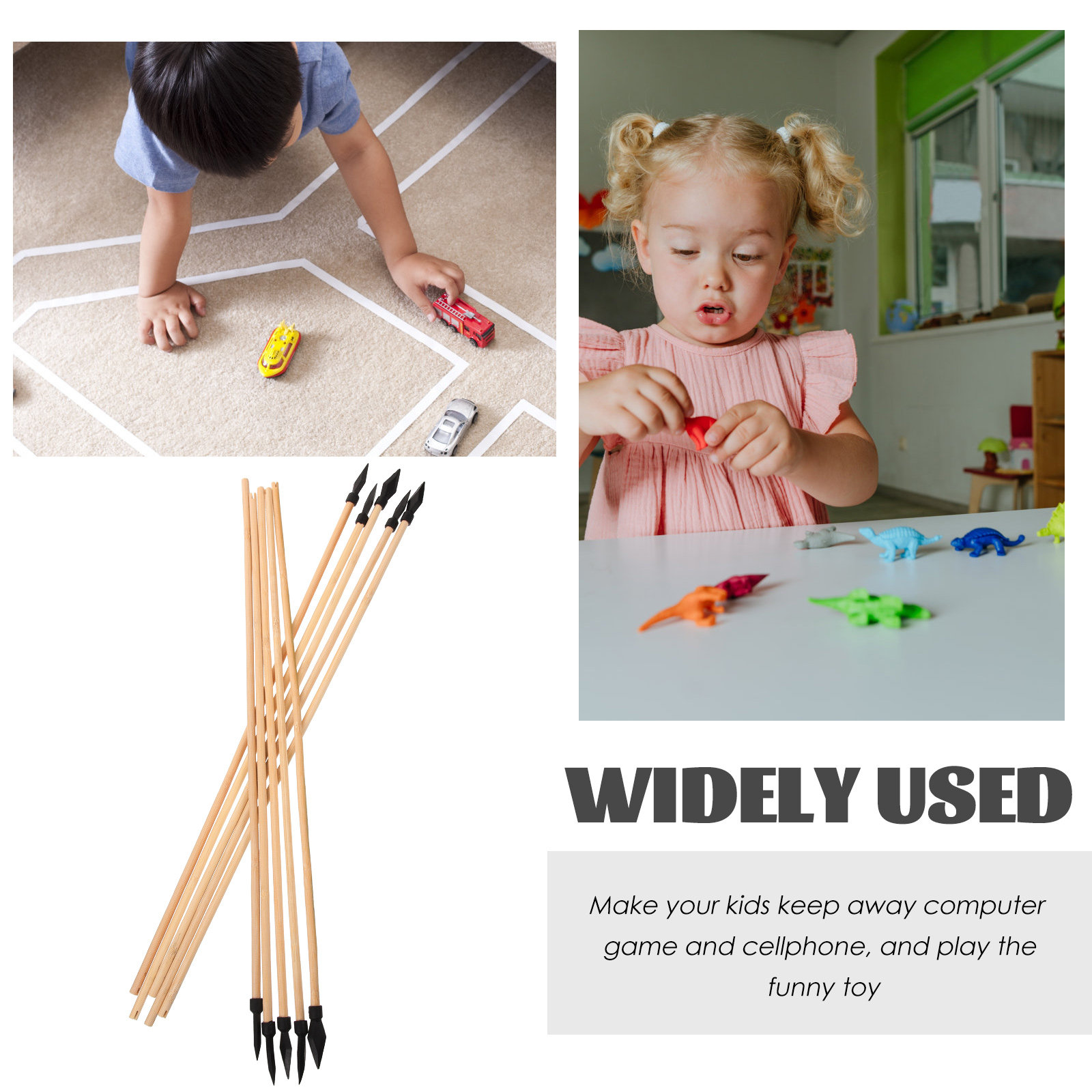 10Pcs Wood Throw Pot Arrows Cr - Kids Outdoor Archery Set 评论和价格