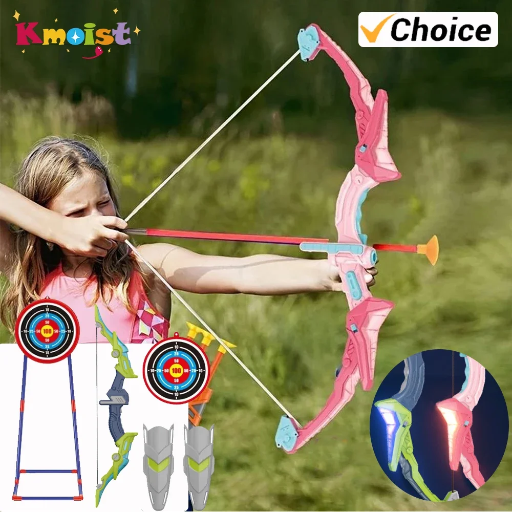 Bow and Arrow Set Light Up Arc - Kids Outdoor Archery Set 评论和价格