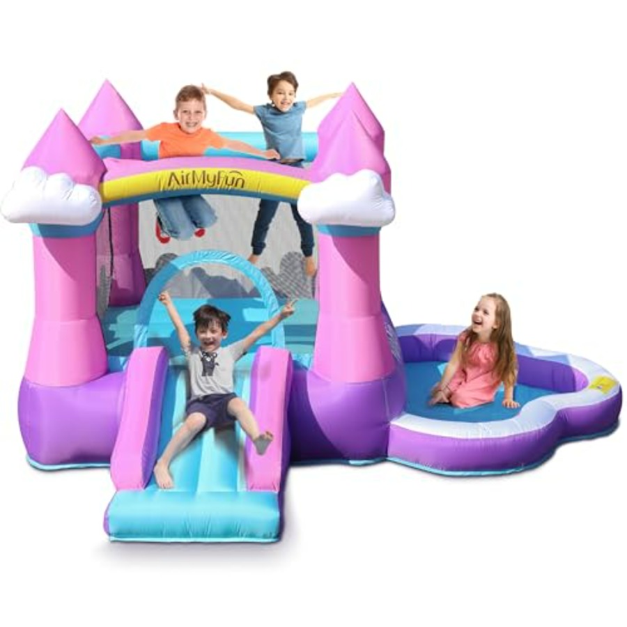 Pink inflatable bounce house f - Kids Outdoor House 评论和价格