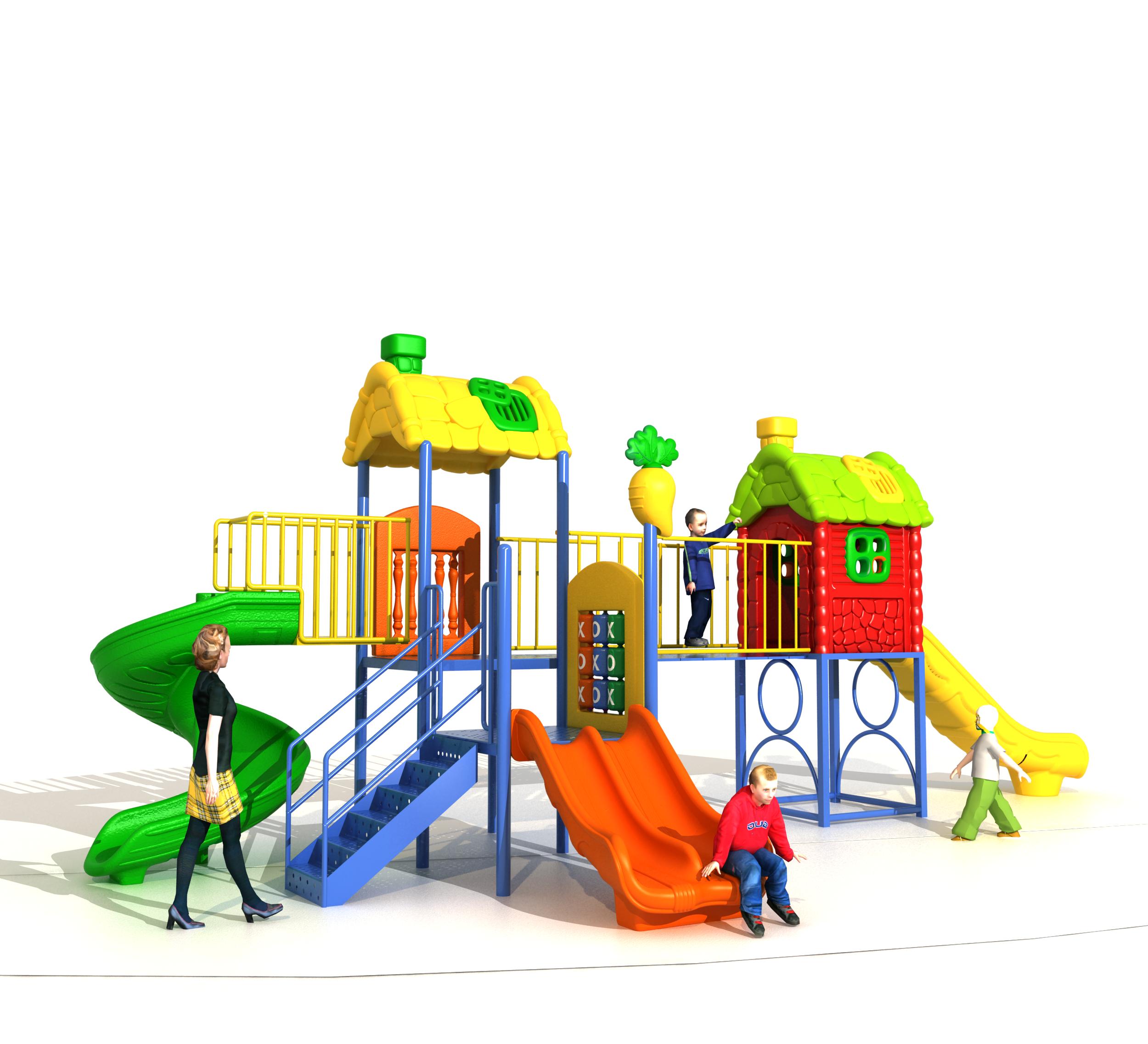 Durable Kindergarten Play Equi - Kids Outdoor Slide Set 评论和价格