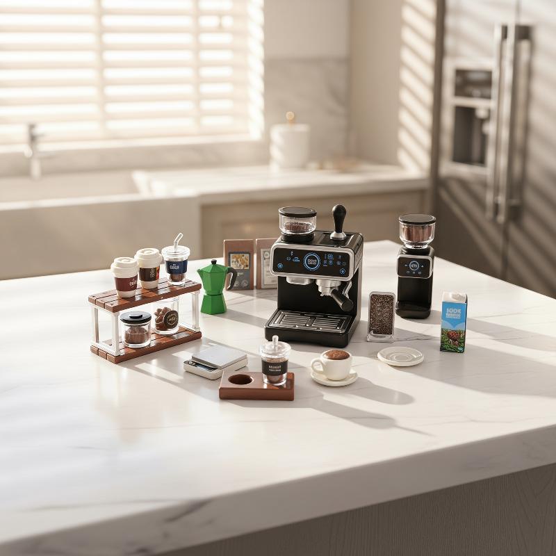1:12 Dollhouse Miniature Coffe - Kids Outdoor Kitchen Set 评论和价格