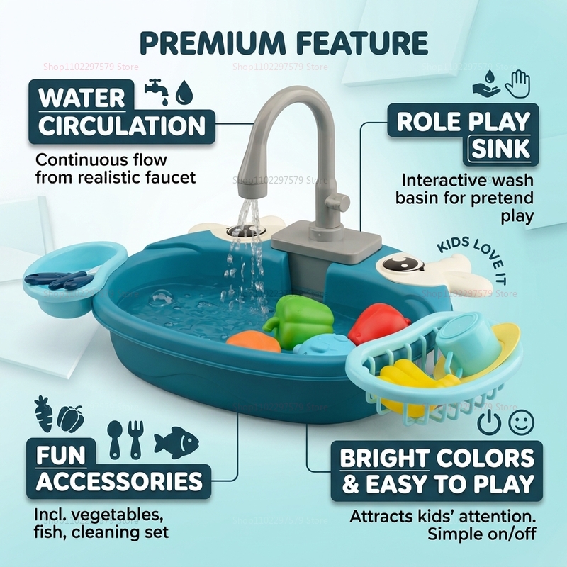 Toddler Interactive Water Play - Kids Outdoor Kitchen Set 评论和价格