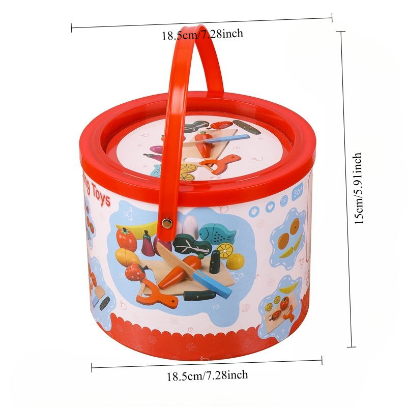 Wooden Fruit Vegetable Cutting - Kids Outdoor Kitchen Set 评论和价格