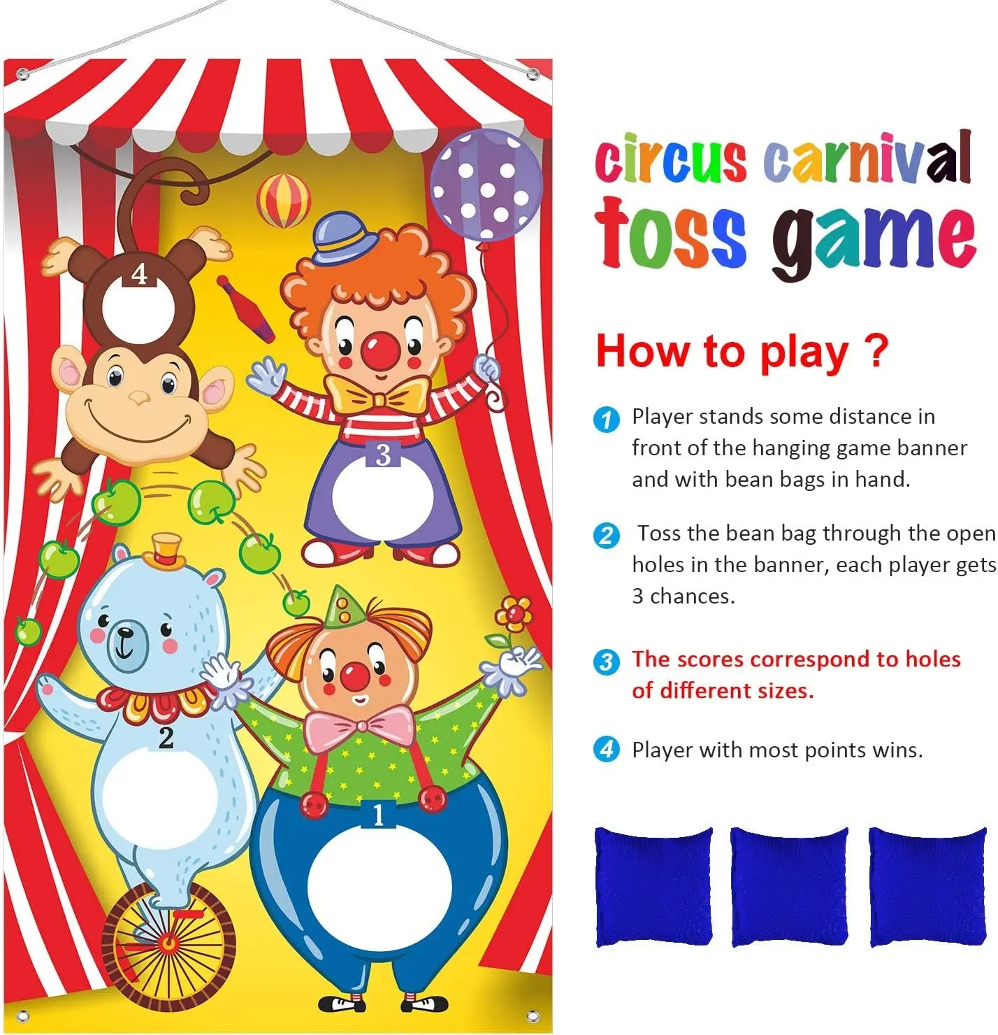 Circus Clown Monkey Bear Bean  - Kids Outdoor Grill 评论和价格