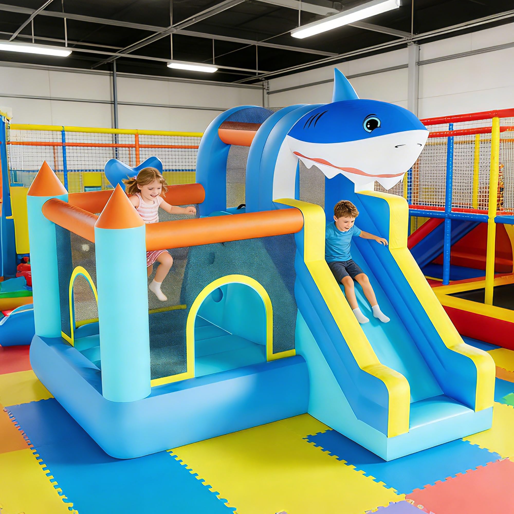 Inflatable Bounce House With S - Kids Outdoor House Accessories 评论和价格