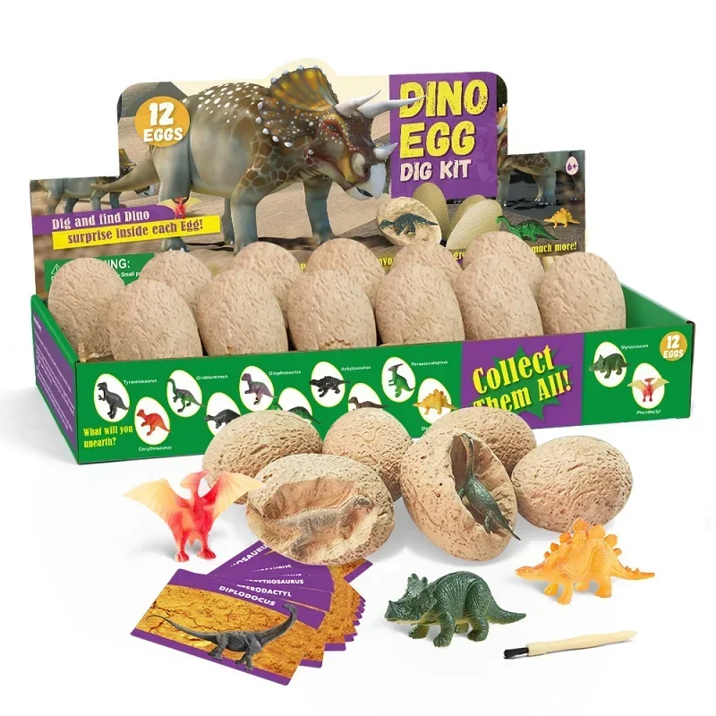 Dinosaur Egg Dig Kit,12Pcs Fos - Kids Outdoor Digger 评论和价格