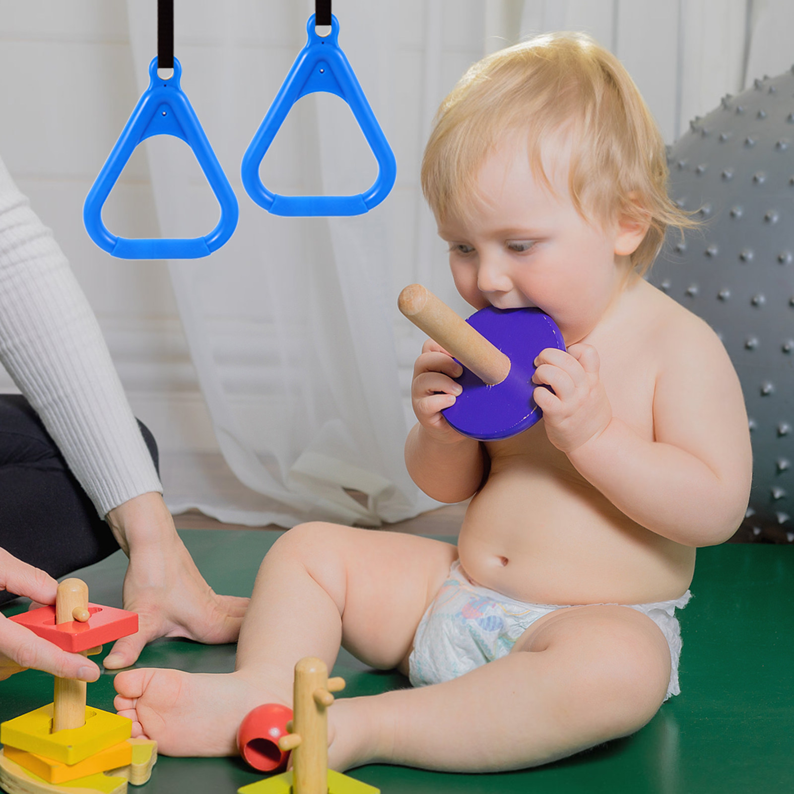 2Pcs Kids Gymnastic Rings Clim - Kids Outdoor Ninja Course 评论和价格