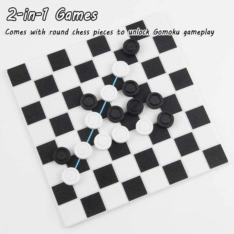 2 in 1 Portable Chess Game Set - Kids Outdoor Entertainment 评论和价格