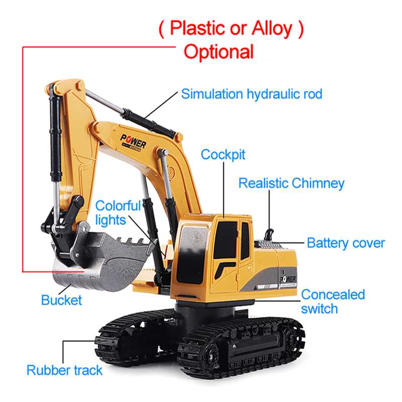 RC Excavator 2.4Ghz 6 Channel  - Kids Outdoor Digger 评论和价格