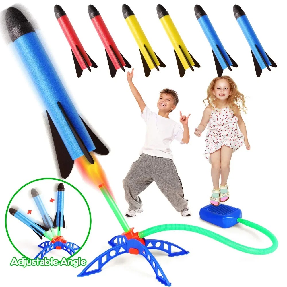 Kids Air Rocket Foot Pump Laun - Kids Outdoor Jumping Toys 评论和价格